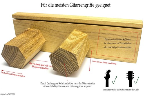 Gitarrenwandhalter universell